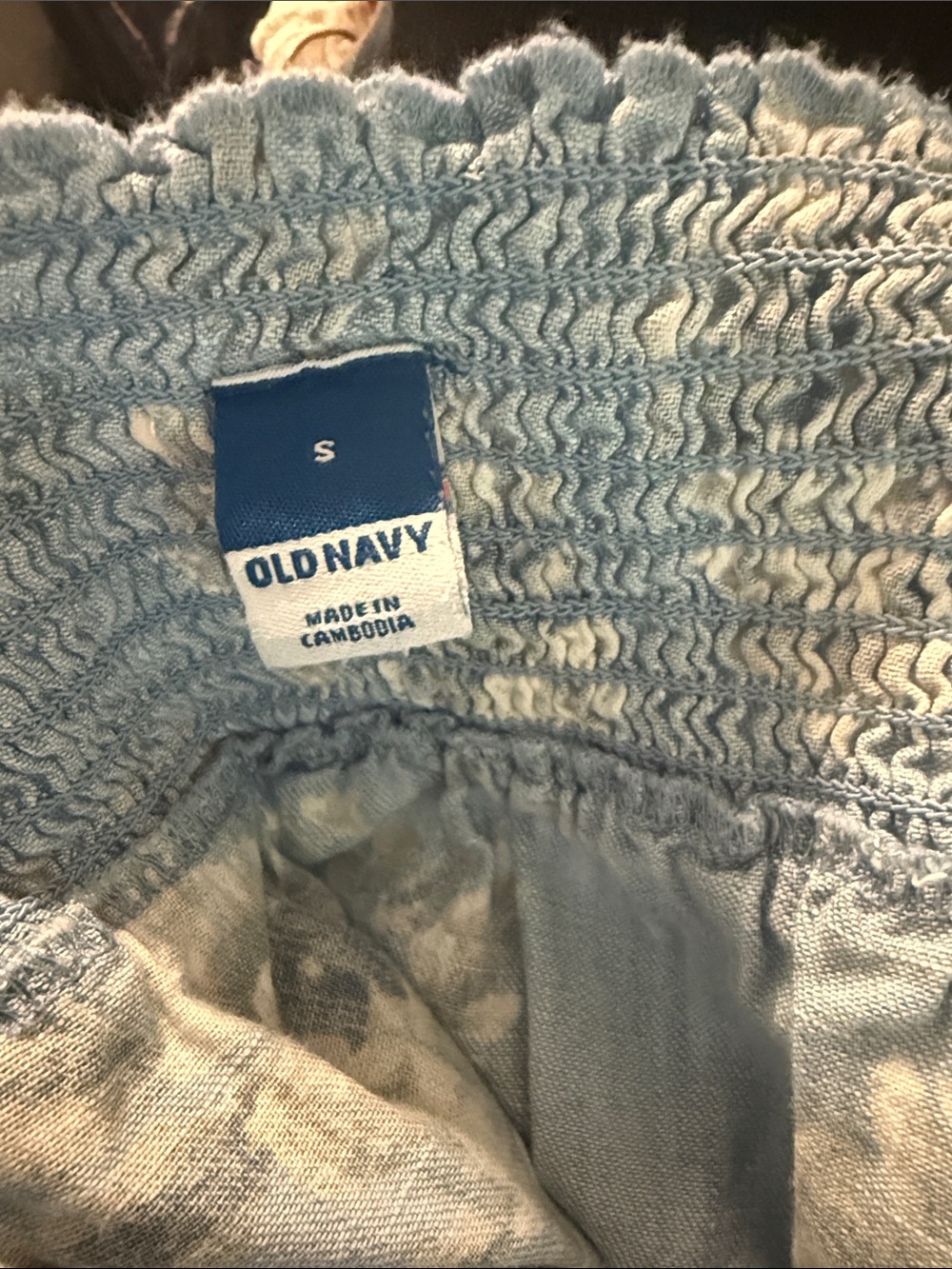 100% Cotton Old Navy Blue Floral Tiered Maxi Dress - Picture 6 of 6